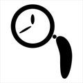 Audit time icon line symbol.